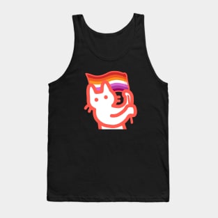 owie waving lesbian pride flag Tank Top